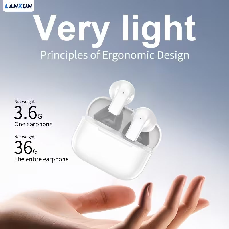 TWS True Wireless Bluetooth Earbuds, Stereo Sound Earphones with Clear Call Mic, Comfort‑Fit In‑Ear Headphones with Charging Case