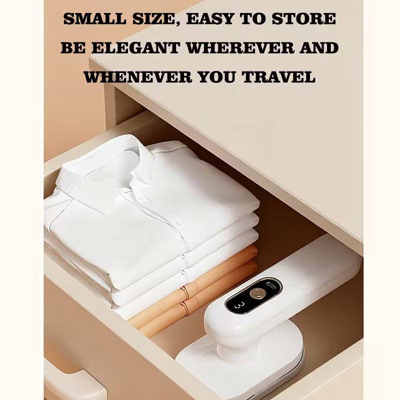 Wireless Portable Garment Steamer, 3-Speed Mini Handheld Clothes Iron, Wet & Dry Dual Use, Type-C Charging Travel Fabric Iron for Home and Business Trips