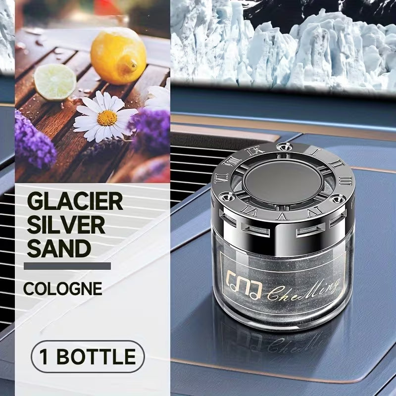 Glacier Silver Sand Cologne Car Air Freshener, Premium Solid Car Perfume for Vehicle Interior Odor Removal
