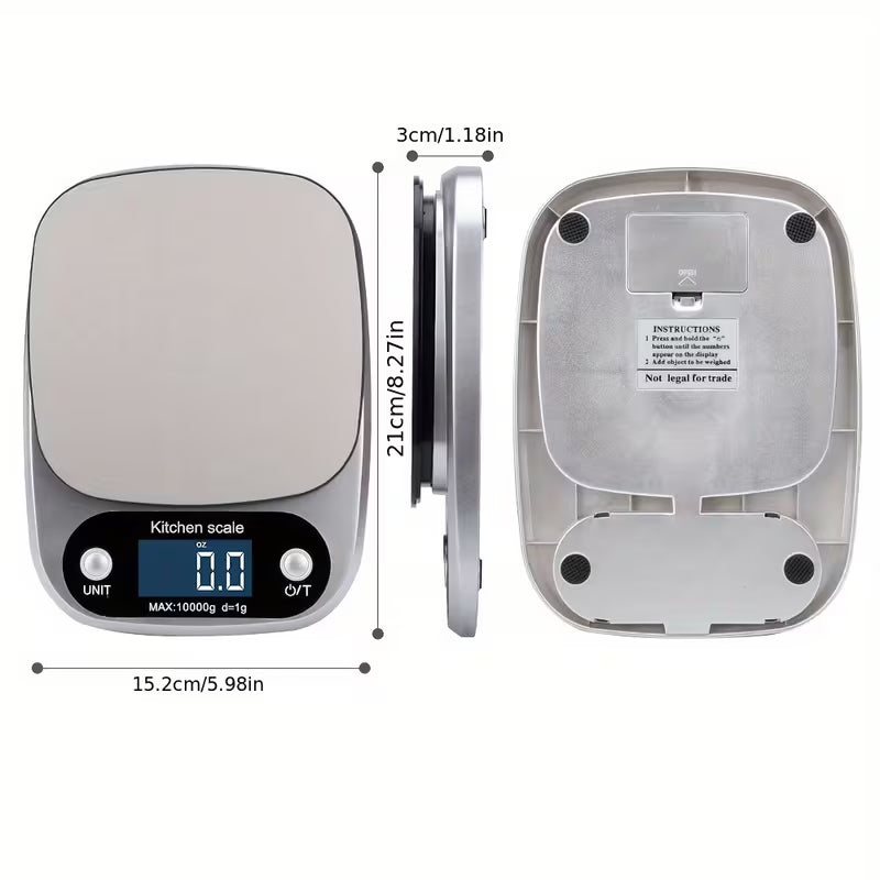 1pc Shipping Scale, Mail Scale, 9 Measurement Units, Precision Digital Scale, 10kg/1g, Stainless Steel Platform, Multifunctional Digital Scale, Small Business Supplies, Suitable for Office, Home Use