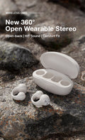 Open‑Ear OWS Wireless Bluetooth 5.3 Earbuds, Clip‑on Bone Conduction Stereo Headphones, 48H Playtime, ENC Noise Cancelling Touch Control Sports Earphones for Daily & Outdoor Use in Tanzania
