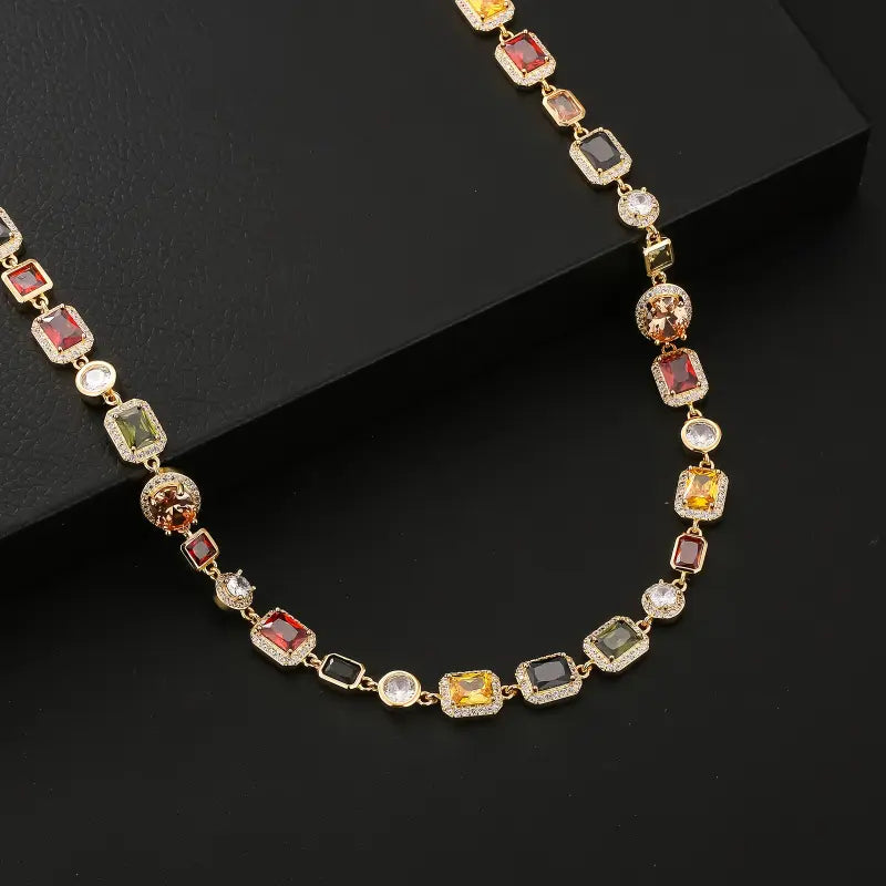 Rainbow Ice Gold Necklace | For Kings