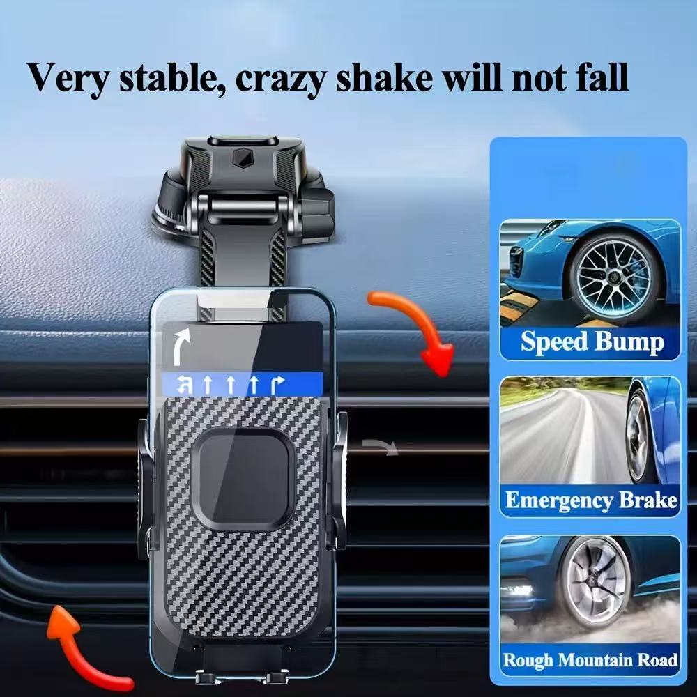 Heavy‑duty stable car phone holder designed for rough Tanzanian roads. 360 degree rotation, strong suction, one‑touch release, compatible with 4‑7 inch smartphones. Ideal for taxi & private drivers.