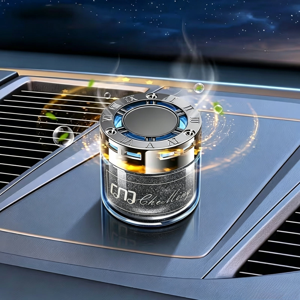 Glacier Silver Sand Cologne Car Air Freshener, Premium Solid Car Perfume for Vehicle Interior Odor Removal