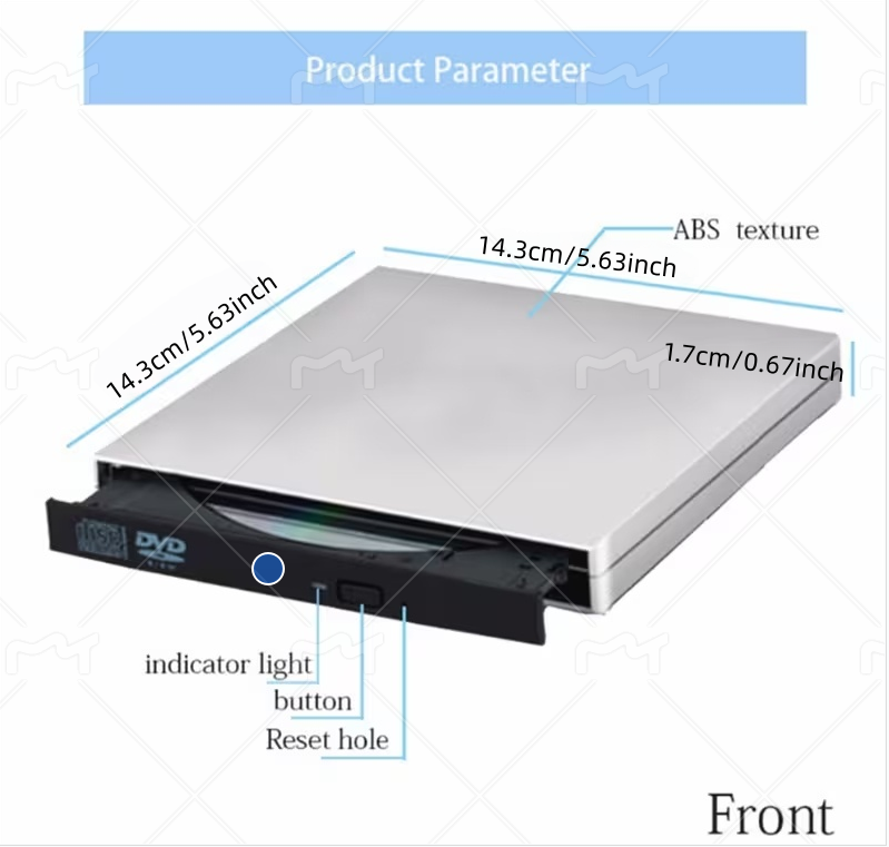 External DVD Drive / DVD-ROM CD-RW Burner – Portable External CD-RW Drive & DVD-RW Burner – Compatible with Laptops and Desktops