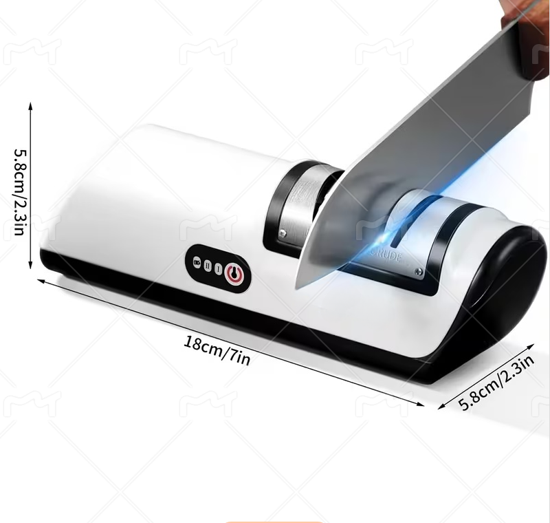 Knife Sharpener Professional 2-Stage Electric Knife Sharpener, Knife Sharpener for Kitchen Knives with Quick Sharpening and Polishing Function, Easy to Use for All Kinds of Kitchen Knives.
