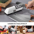 Knife Sharpener Professional 2-Stage Electric Knife Sharpener, Knife Sharpener for Kitchen Knives with Quick Sharpening and Polishing Function, Easy to Use for All Kinds of Kitchen Knives.