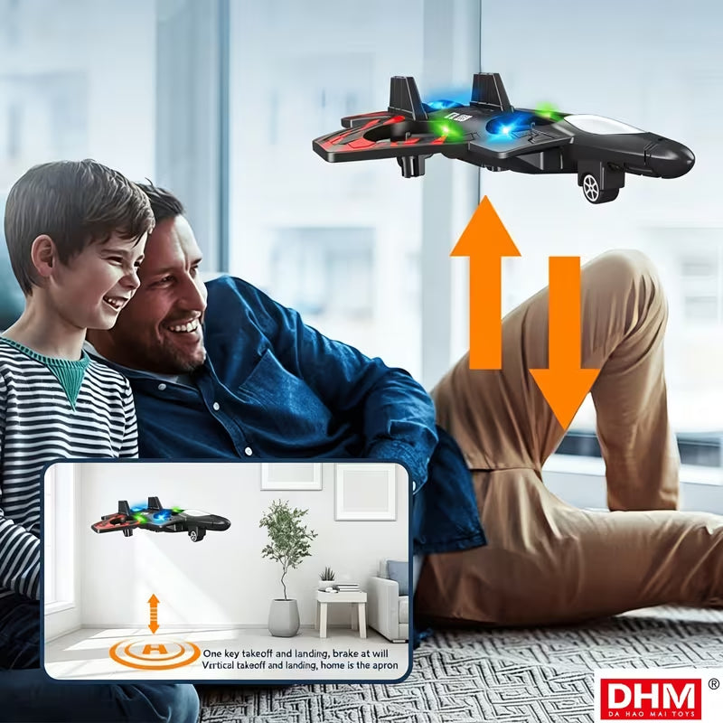 Drone, rechargeable battery, quadcopter with altitude hold/hover, affordable remote-controlled toy drone for beginners (indoor/outdoor use), fighter-jet style, RC aircraft; a great gift for boys and girls for Christmas, Halloween, or Thanksgiving.