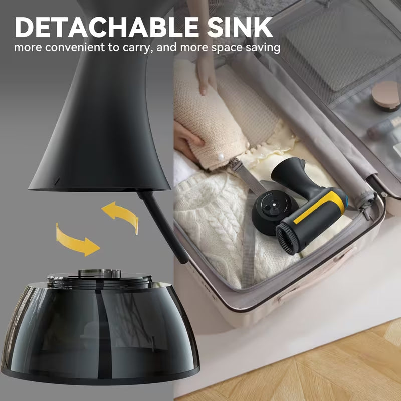 Handheld Garment Steamer, 20s Fast Heat Up Portable Clothes Steam Iron, Powerful Steam Fabric Wrinkle Remover for Home & Travel