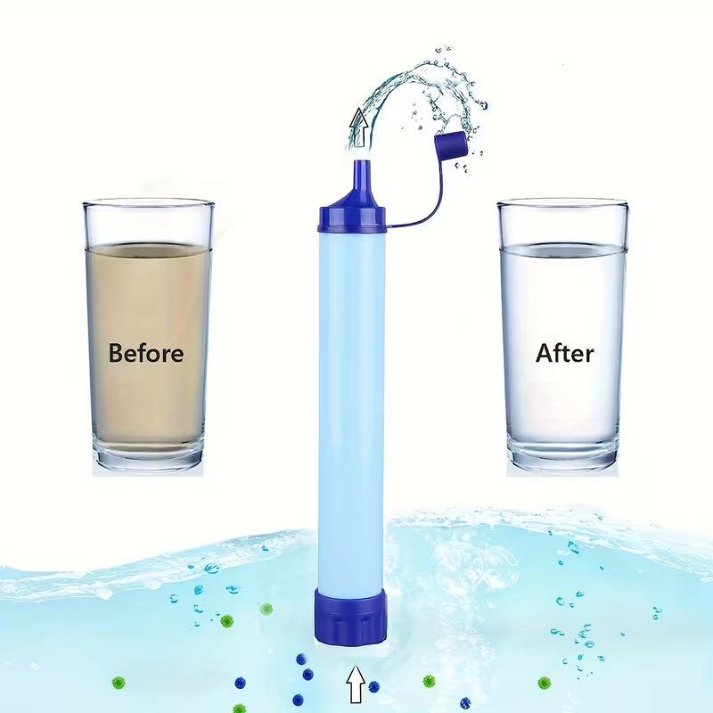 Outdoor Personal Water Filter, Ultralight 4-Stage Filtration System Portable Water Purifier Survival Straws for Outdoor Travel Wilderness Expedition And Emergency Situations