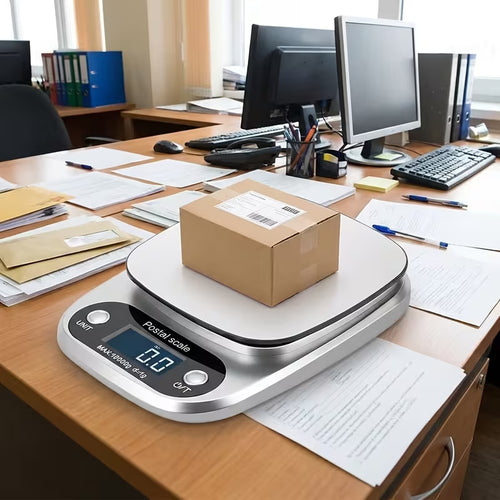 1pc Shipping Scale, Mail Scale, 9 Measurement Units, Precision Digital Scale, 10kg/1g, Stainless Steel Platform, Multifunctional Digital Scale, Small Business Supplies, Suitable for Office, Home Use