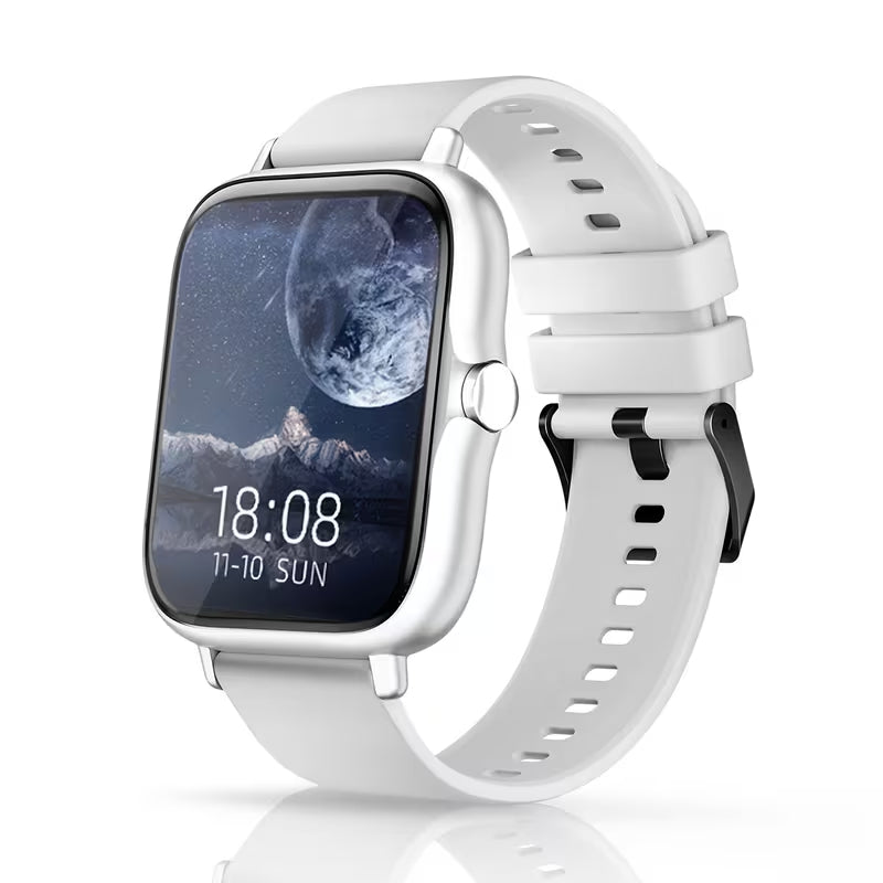 Elegant Square Smart Watch for Men & Women, Full Touch Screen Fitness Smartwatch with Call & Message Notifications