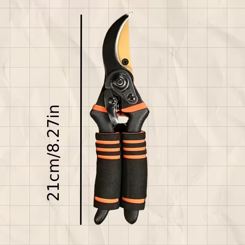 Heavy Duty Garden Pruning Shears, Sharp Bypass Secateurs for Tree Branches, Plants & Fruit Bushes, Ergonomic Garden Trimming Scissors