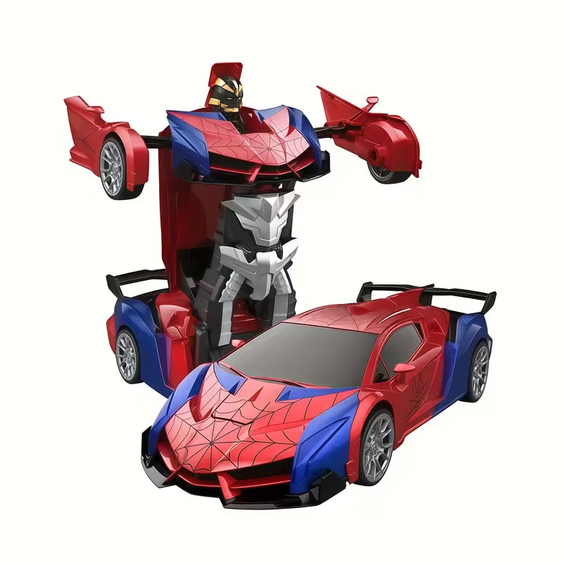 2.4GHz Remote Control Deformation Spider RC Car, One-Click Transform Robot Toy Car with LED Lights, 1:18 Scale Kids Racing Toy for Tanzania