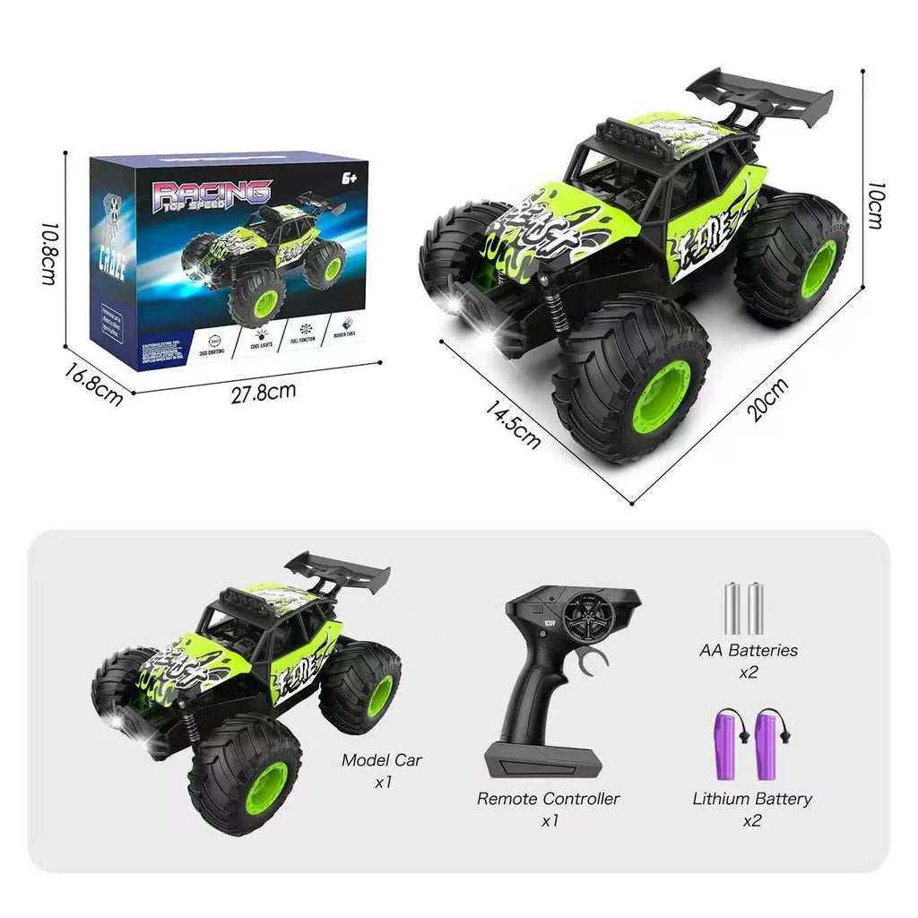 RC Monster Truck Remote Control Car | All Terrain Off‑Road Racing Toy Car, Perfect Gift for Boys Kids