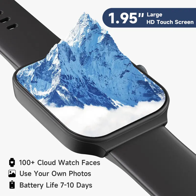 TOOBUR Smart Watch for Men Women | Bluetooth 5.3 Calling, IP68 Waterproof, 100 Sports Modes, Sleep & Activity Tracker Fitness Watch