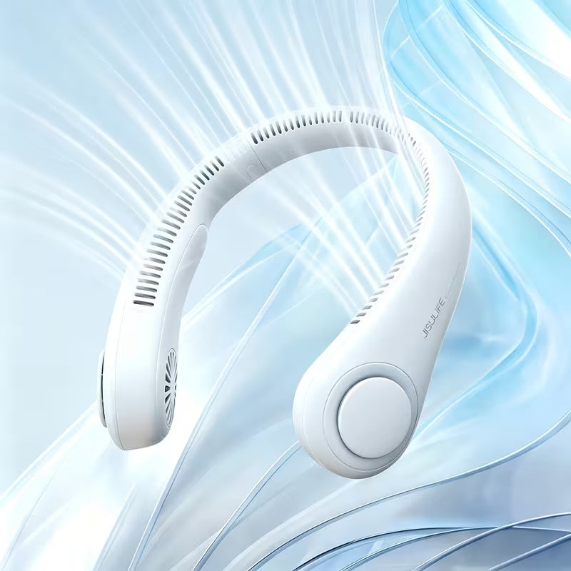 ISULIFE Portable Neck Fan – Hands-Free 360° Cooling Bladeless Fan