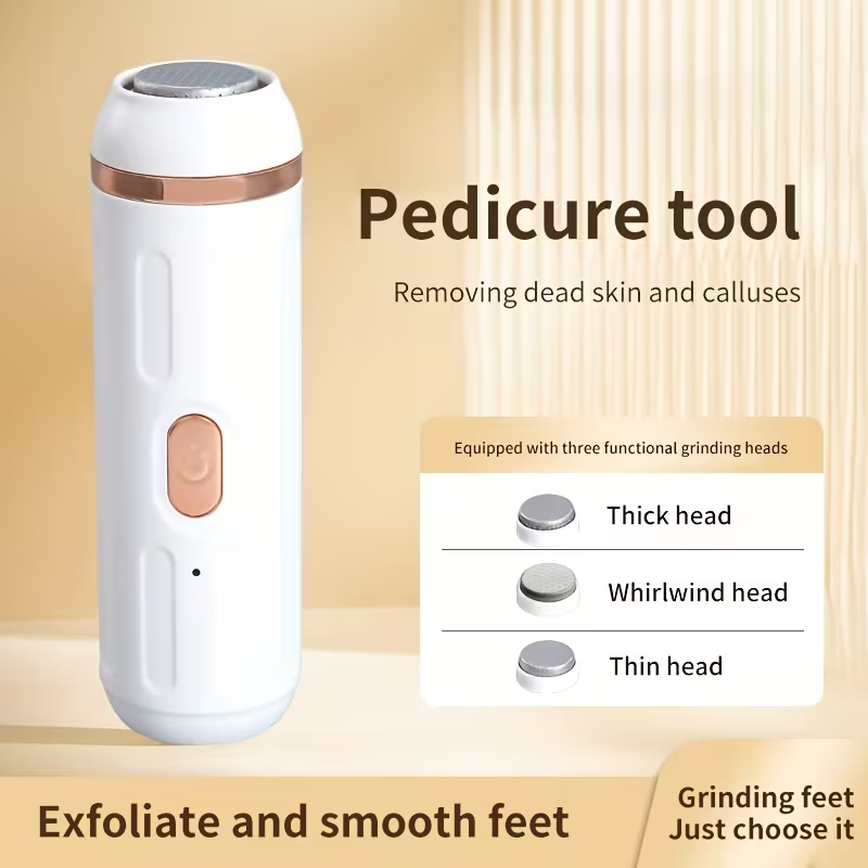 Rechargeable Electric Foot Callus Remover, Wireless Pedicure Tool for Dead Skin & Hard Corns