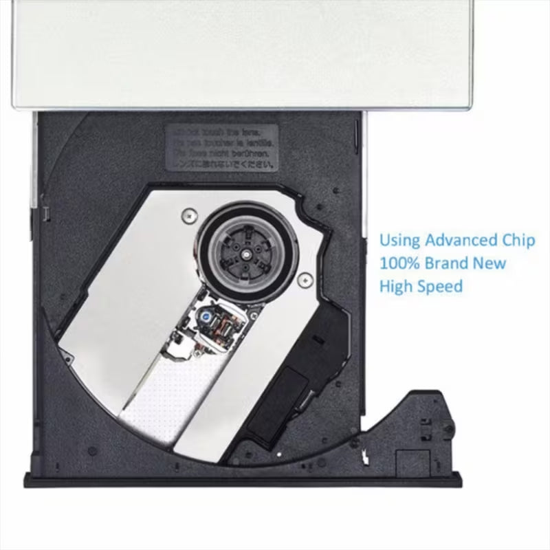 External DVD Drive / DVD-ROM CD-RW Burner – Portable External CD-RW Drive & DVD-RW Burner – Compatible with Laptops and Desktops