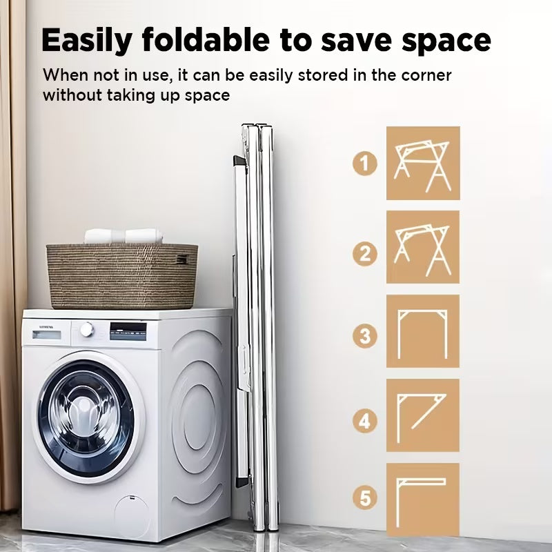 Foldable Stainless Steel Clothes Drying Rack