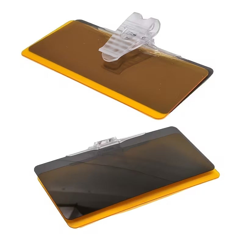 Dual-purpose Day and Night Car Sun Visor, 2-in-1 Car Anti-glare Goggles, Suitable for Day and Night Use - Anti-glare Polarized Windshield Sunshade with UV Protection, Made of Sturdy ABS Material, Easy Clip-on Installation