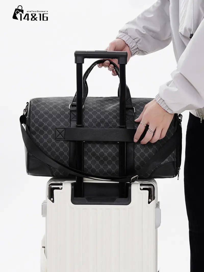 Men's Large Capacity Fashionable Travel Duffel Weekender Bag, Multifunctional Travel Bag, Portable Durable Gym Bag with Crossbody Strap, Ideal for Fitness, Weekend & Beach Trips, Sports Duffel Bag