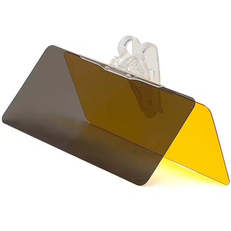 Dual-purpose Day and Night Car Sun Visor, 2-in-1 Car Anti-glare Goggles, Suitable for Day and Night Use - Anti-glare Polarized Windshield Sunshade with UV Protection, Made of Sturdy ABS Material, Easy Clip-on Installation