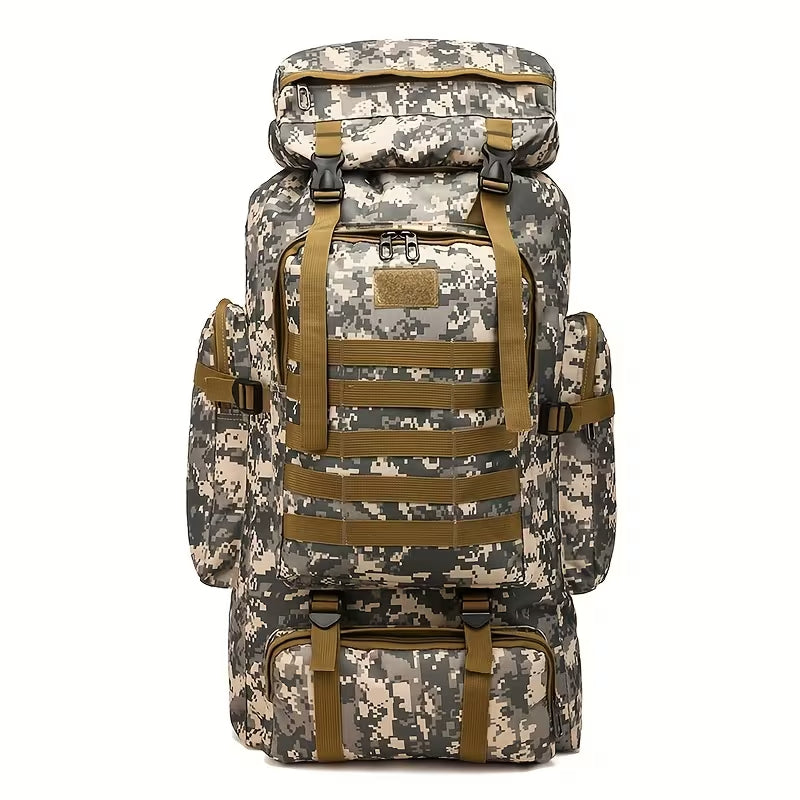 Large Capacity Tactical Hiking Backpack, Digital Camo Molle Backpack, Heavy-Duty Outdoor Camping Travel Rucksack for Tanzania