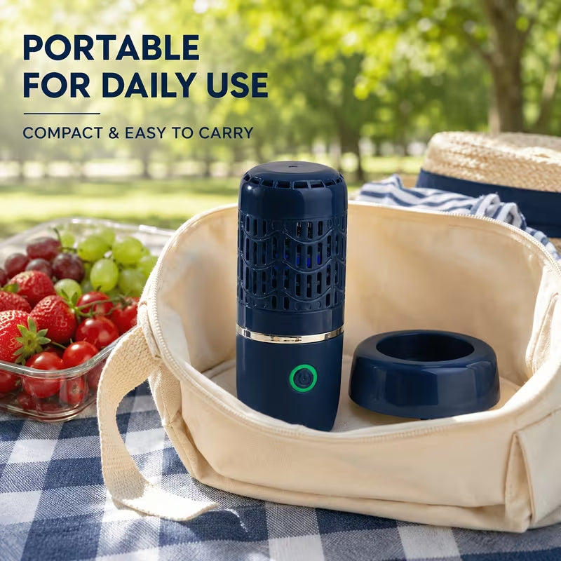 Portable USB Rechargeable Fruit and Vegetable Cleaner, Ultrasonic Food Purifier Machine for Veggies, Fruits, Meat & Seafood, Wireless Mini Food Cleaning Device for Home & Travel