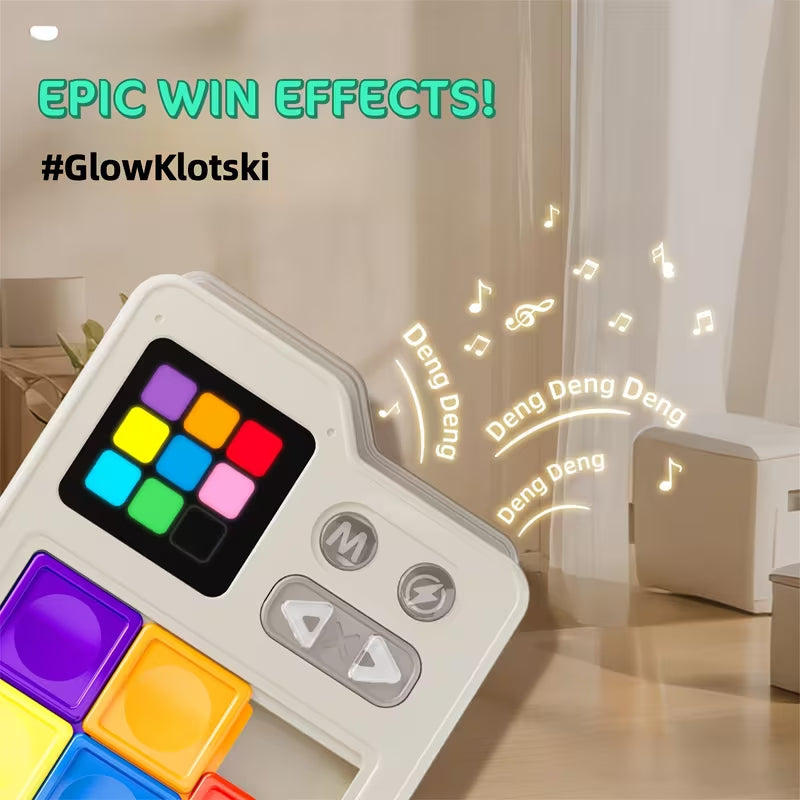 Electronic Klotski Educational Brain Teaser Toy, Featuring Induction Gameboard And Electronic Game Sound Effects. with Progressively Increasing Difficulty Levels, It Is An Excellent Classroom Prize And Birthday, Christmas, Or Back-to-School Gift for