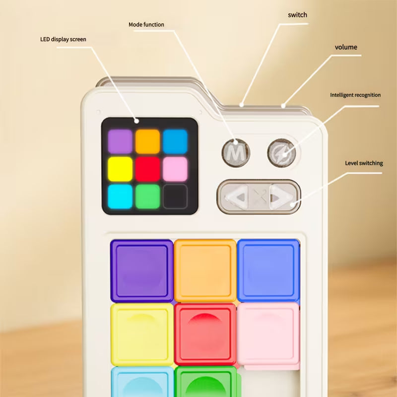 Electronic Klotski Educational Brain Teaser Toy, Featuring Induction Gameboard And Electronic Game Sound Effects. with Progressively Increasing Difficulty Levels, It Is An Excellent Classroom Prize And Birthday, Christmas, Or Back-to-School Gift for