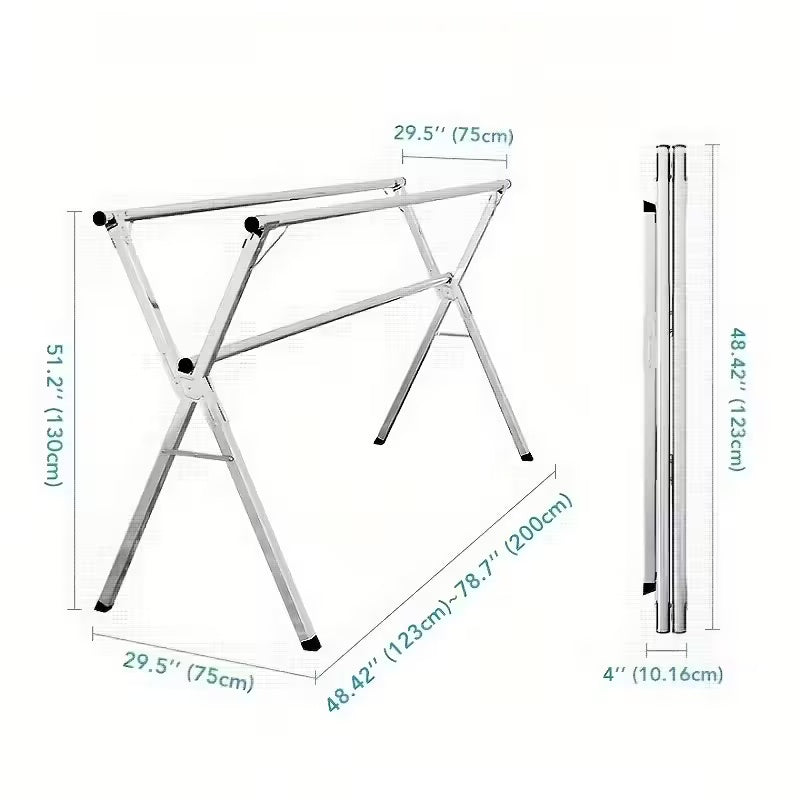 Foldable Stainless Steel Clothes Drying Rack