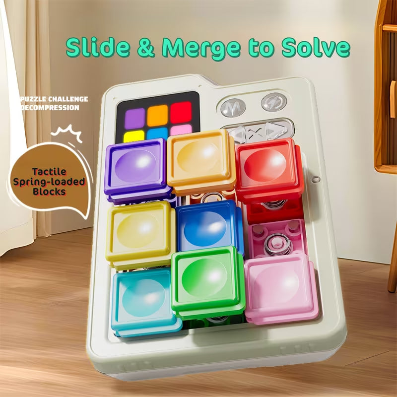 Electronic Klotski Educational Brain Teaser Toy, Featuring Induction Gameboard And Electronic Game Sound Effects. with Progressively Increasing Difficulty Levels, It Is An Excellent Classroom Prize And Birthday, Christmas, Or Back-to-School Gift for