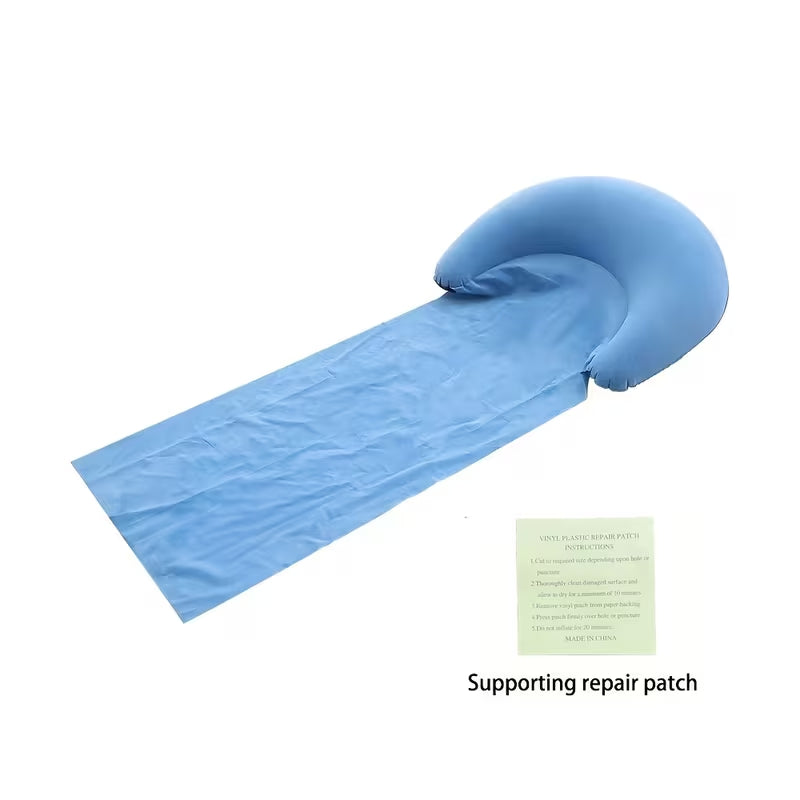 Portable Outdoor Beach Mat with Inflatable Headrest – Sand-Free, Foldable, and Moisture-Proof; Ideal for Camping, Picnics, and Sunbathing (Single-Person)