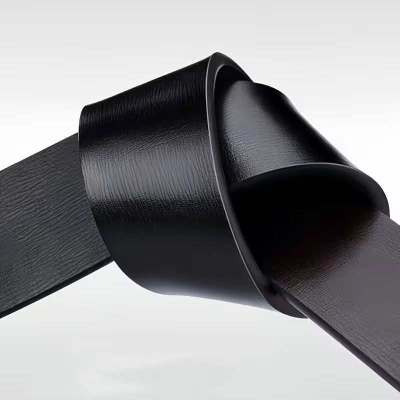 Calvin Premium Automatic Buckle Leather Belt – 1-Second Quick Release, No-Hole Adjustable Strap