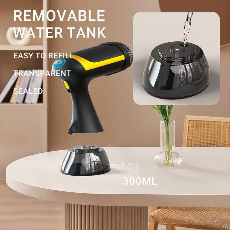 Handheld Garment Steamer, 20s Fast Heat Up Portable Clothes Steam Iron, Powerful Steam Fabric Wrinkle Remover for Home & Travel