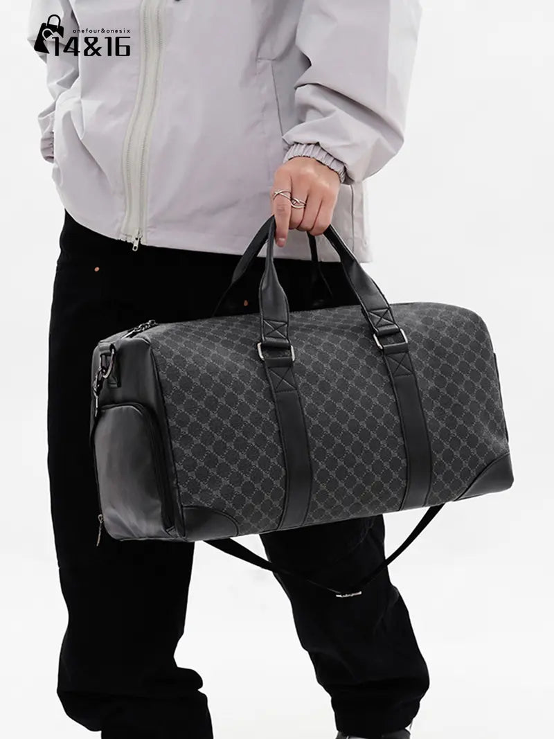 Men's Large Capacity Fashionable Travel Duffel Weekender Bag, Multifunctional Travel Bag, Portable Durable Gym Bag with Crossbody Strap, Ideal for Fitness, Weekend & Beach Trips, Sports Duffel Bag