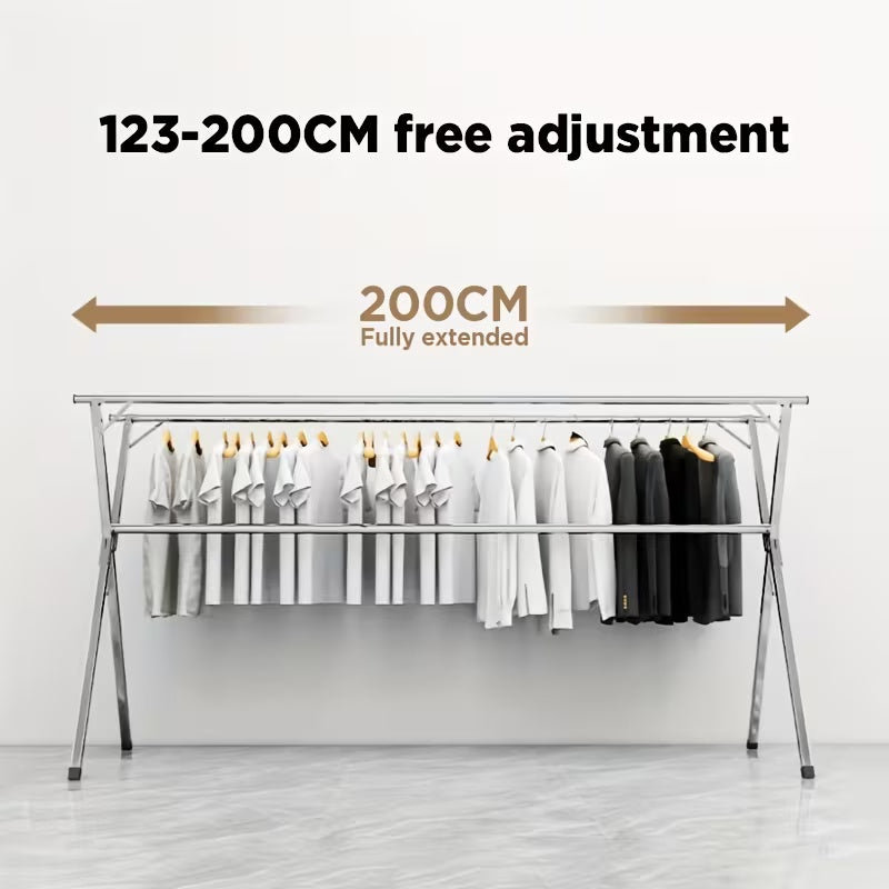 Foldable Stainless Steel Clothes Drying Rack