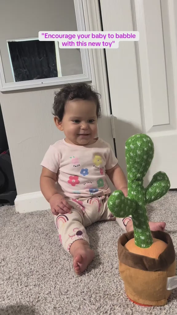 Dancing Cactus Toy | Singing Talking Recording Plush Cactus, Built-in 1099 songs, USB Rechargeable, LED Light Up, Repeat What You Say, Interactive Early Education Toy for Kids 6 Months+, Perfect Gift for Children in Tanzania